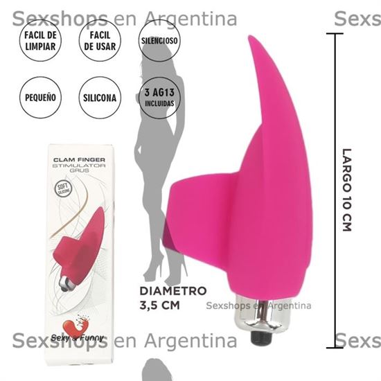 Bala vibradora para estimulacion femenina con agarre para dedo